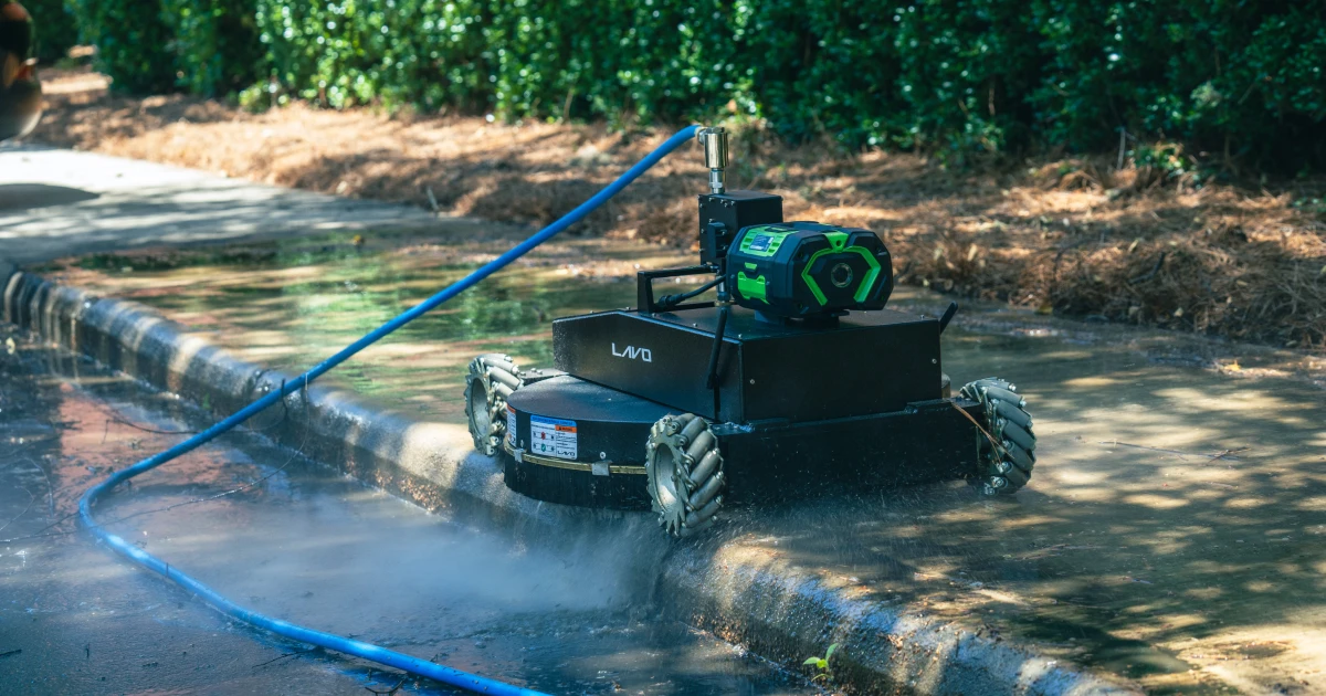 Lavo robotic surface cleaner in operation
