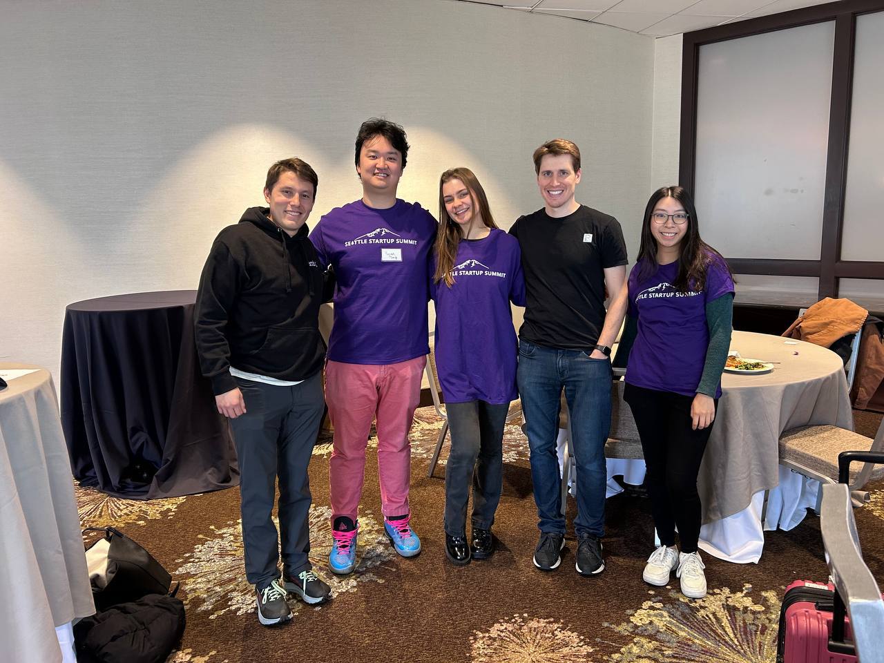 Seattle Startup Summit team wearing the event identity at The Westin Seattle